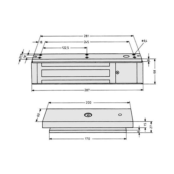 effeff Flächenhaftmagnet kpl.mit Gegenplatte 828-------44F90